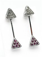 Orecchini Gioielleria Dossena  Donna in Oro bianco Rubino OROR-17-253